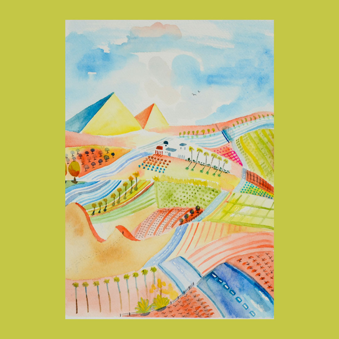 Luke Sky Watercolour Egyptian scenery